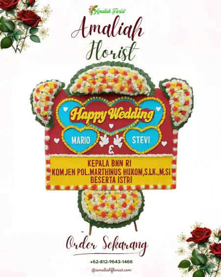 Papan Bunga Pernikahan Karundang